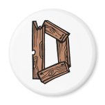 wooden letter D Refrigerator Magnets