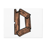 wooden letter D Postcard