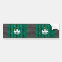 Wooden Macese Flag Bumper Sticker