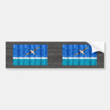 Wooden Midwayer Flag Bumper Stickers