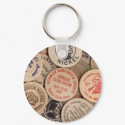 Wooden Nickels Keychain by Captain_Panama