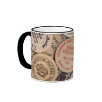 Wooden Nickels Mug by Captain_Panama Wooden Nickels Mug