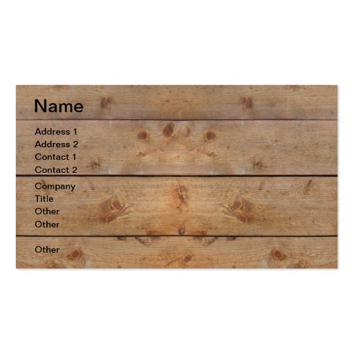 Wooden Planks Business Card Templates