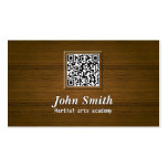 Wooden QR Code Martial Arts Business Card
