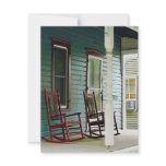 Wooden Rocking Chairs on Porch Invitation