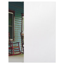Wooden Rocking Chairs on Porch Customized Letterhead