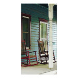 Wooden Rocking Chairs on Porch Photo Greeting Card