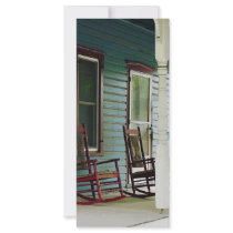 Wooden Rocking Chairs on Porch rack cards