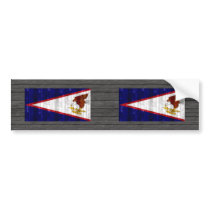 Wooden Samoan Flag Bumper Sticker