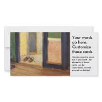 Wooden shoes Dutch art by impressionist Ancher Customized Photo Card
