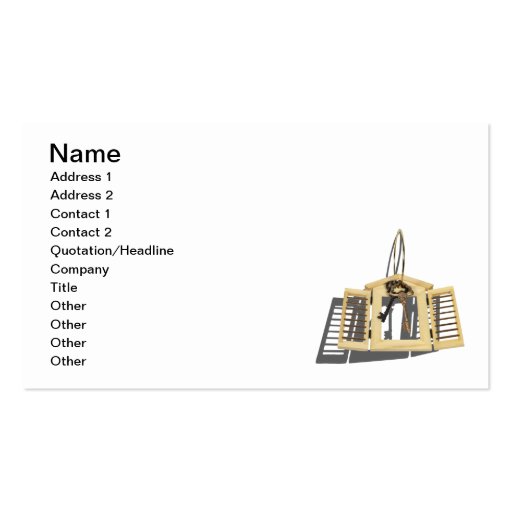 Wooden Shutter Keys on Ring Business Card Template