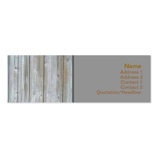 Wooden Siding Business Card (front side)