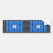 Wooden Somali Flag Bumper Stickers