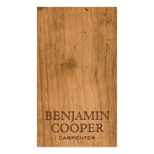 Wooden Texture - Style B Business Cards (front side)