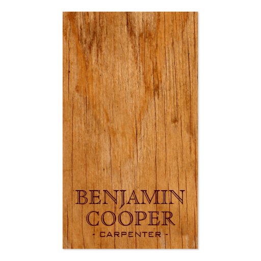Wooden Texture - Style D Business Cards (front side)