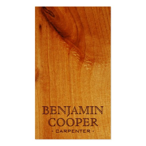 Wooden Texture - Style F Business Card (front side)