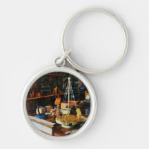 Wooden Toys in Wood Shop Keychains