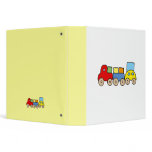 Wooden train with bricks vinyl binders