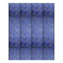 Wooden Weave Pattern Blue Photo Art
