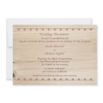 Wooden Wedding Custom Invites