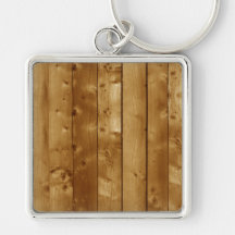 Wooden  Wood Plank Key Chain