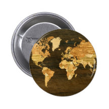 Wooden World Map Buttons