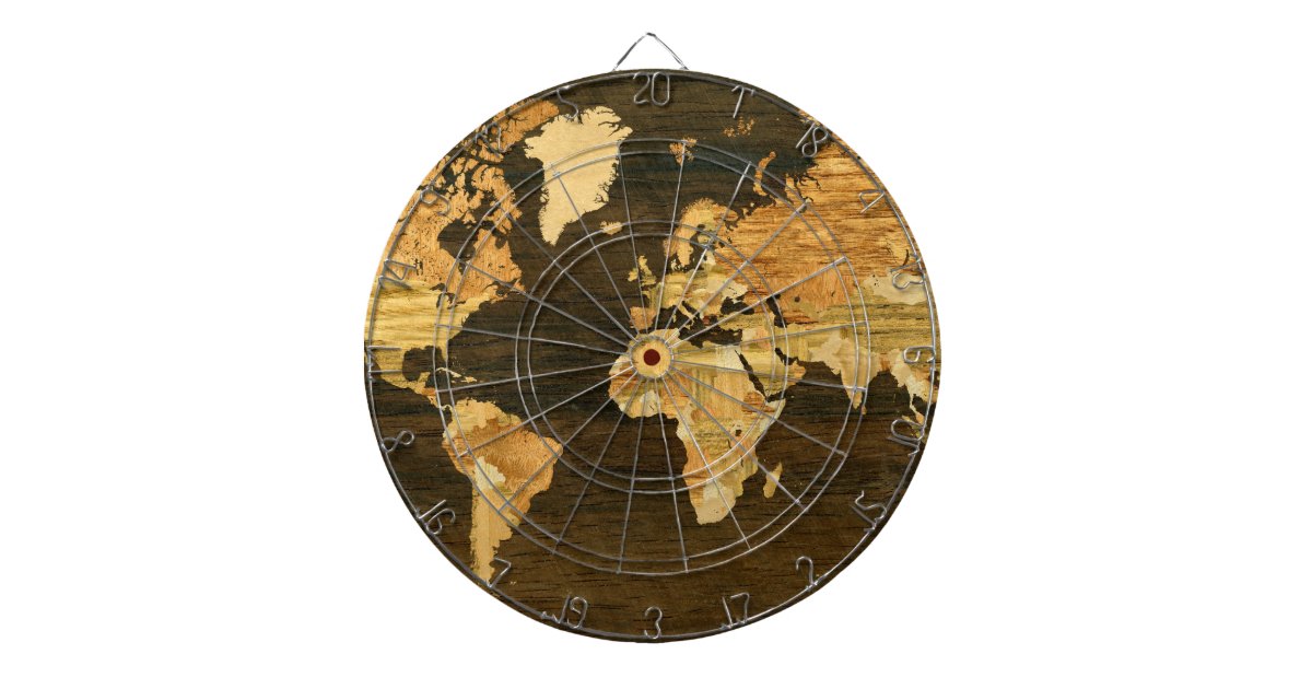 Wooden World Map Dartboards Zazzle