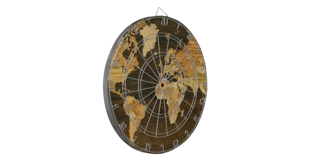 Wooden World Map Dartboards Zazzle