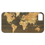 Wooden World Map iPhone 5 Case