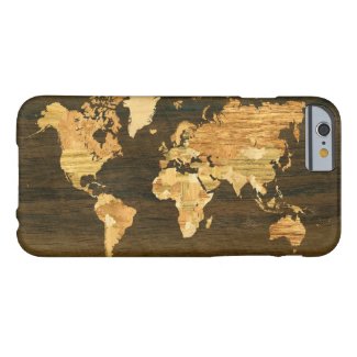 Wooden World Map iPhone 6 Case