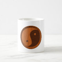 Wooden Yin Yang Coffee Mugs
