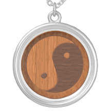 Wooden Yin Yang Necklace