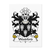 Woodford Family Crest postcards by coatsofarms Woodford Family Crest postcards