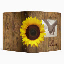 Woodgrain Rustic Country cowboyWedding Binders