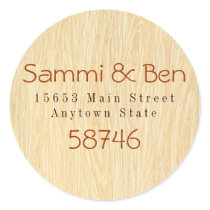 Woodgrain Sticker Label