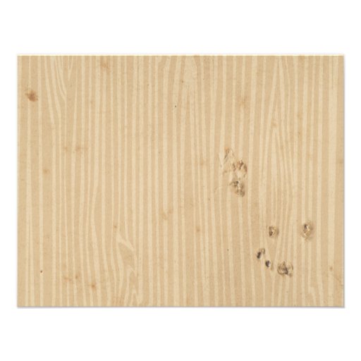 Woodgrain with Heart Response Card Announcements