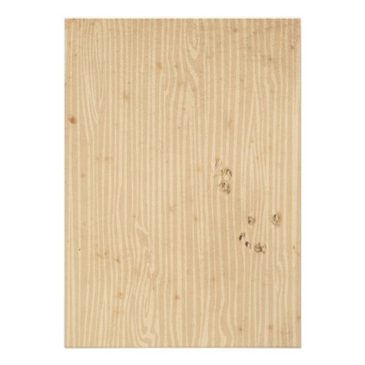 Woodgrain with Heart Wedding Invitation