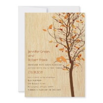 Woodgrain with Love Birds in Tree - Autumn Announcement