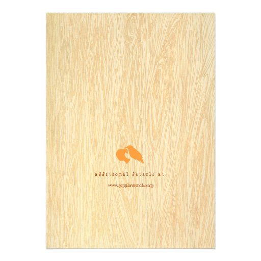 Woodgrain with Love Birds in Tree - Autumn Announcement