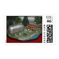woodie and a vintage trailer postage by gumby4la woodie and a vintage trailer postage