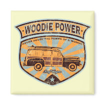 Woodie Wagon Fridge Magnet