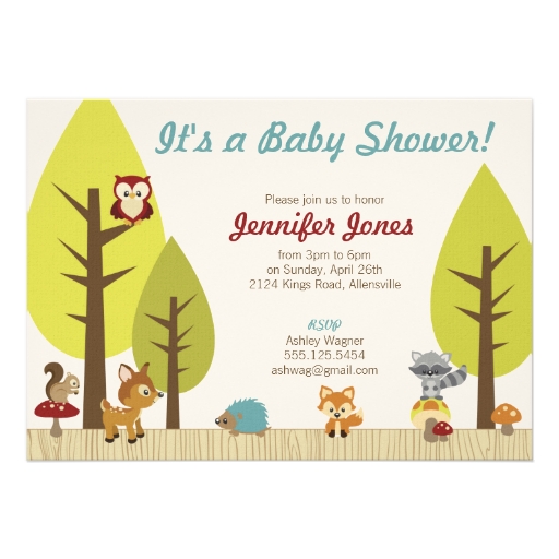 <strong>Woodland Baby Shower Invitations</strong> & Stationery | Zazzle AU Woodland baby shower invitations templates