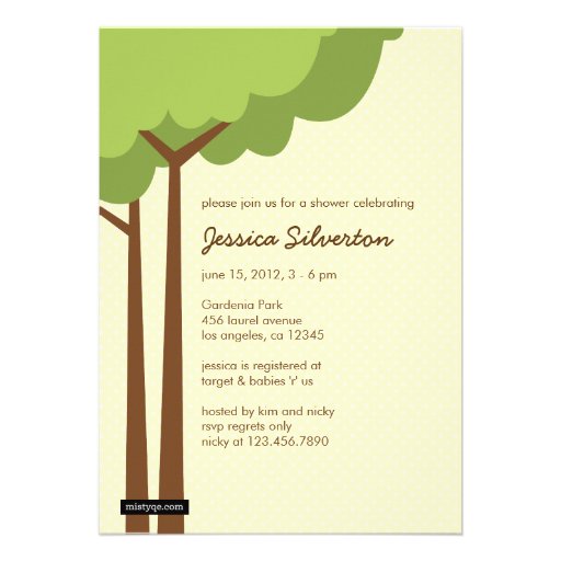 Woodland Animals Baby Shower Invitation