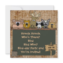 Woodland Animals Custom Birthday Invitation