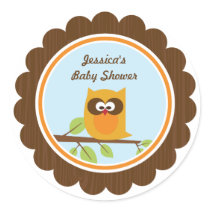 Woodland Animals Favor Bag Label Sticker