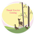 Woodland Baby Shower Favor Sticker sticker