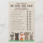 Woodland Baby Shower Finish Mommy S Phrase Game Flyer Zazzle