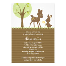 Woodland Baby Shower invitation
