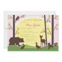 Woodland Baby Shower Invitation | Girl invitation