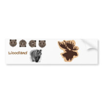 woodland bear and moose bumper stickers by WoodlandCDK1 woodland bear and moose bumper stickers